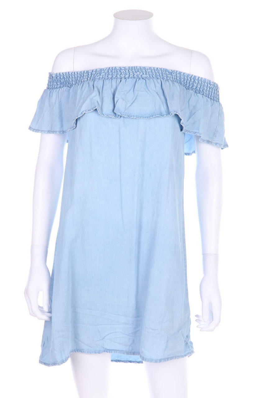 Pimkie COLLECTION - Carmen-Kleid in Denim-Optik - M