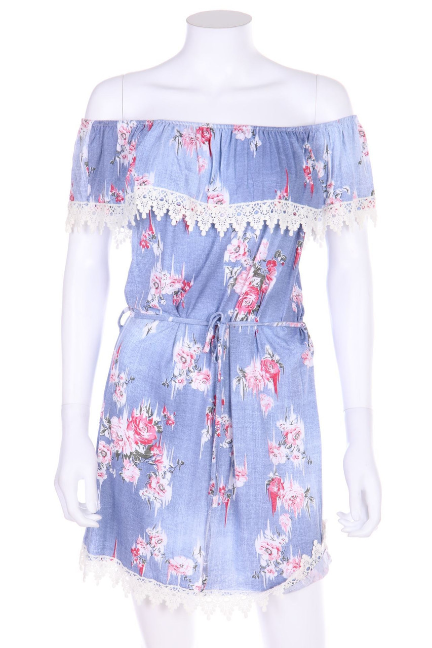 No Label - Carmen-dress with floral print - M