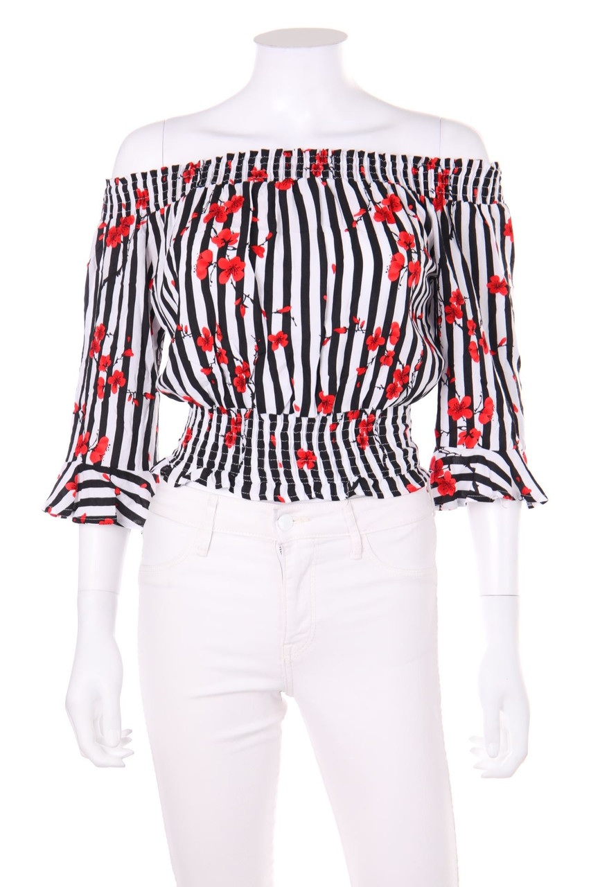 TALLY WEiJL - Off-the-shoulder blouse with Print - S