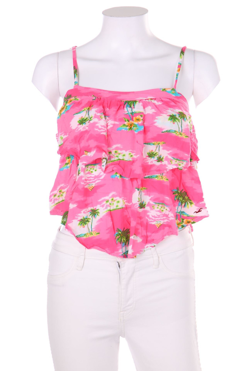 HOLLISTER - Crop-Top mit floralem Muster - S