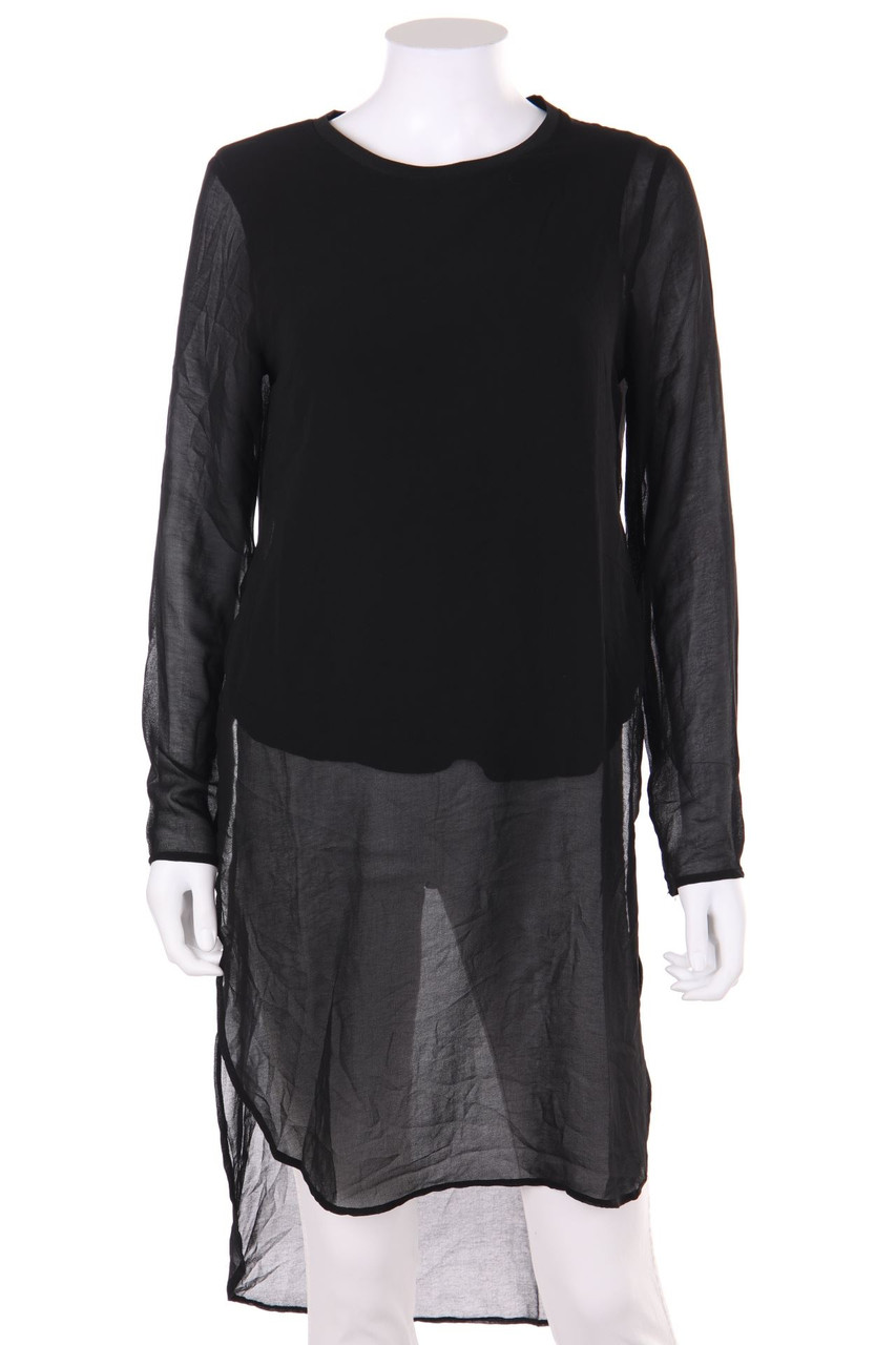 AMISU - Long-Bluse im Layer Look mit Schlitz - S