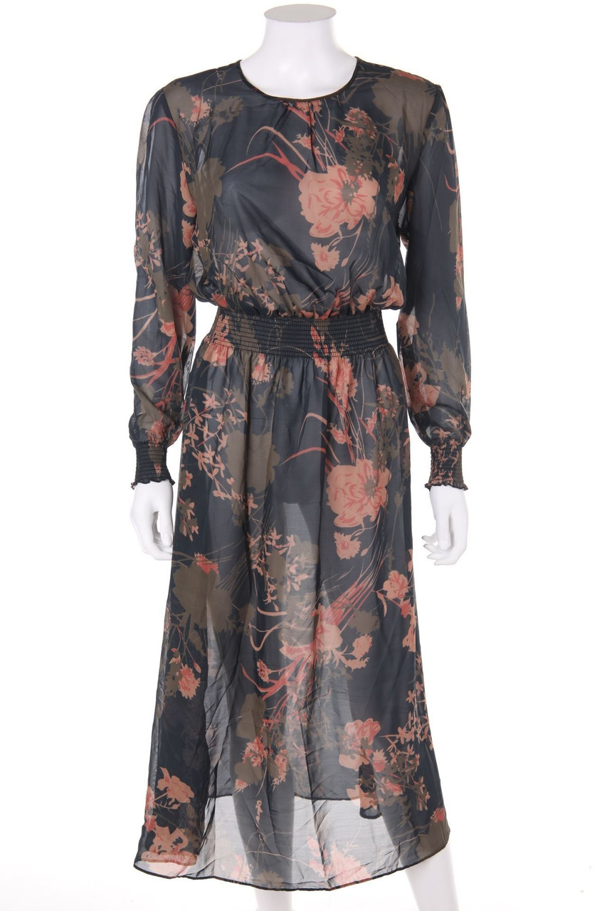 No Label - Chiffon-Maxi Dress with Elastic Band - D 38