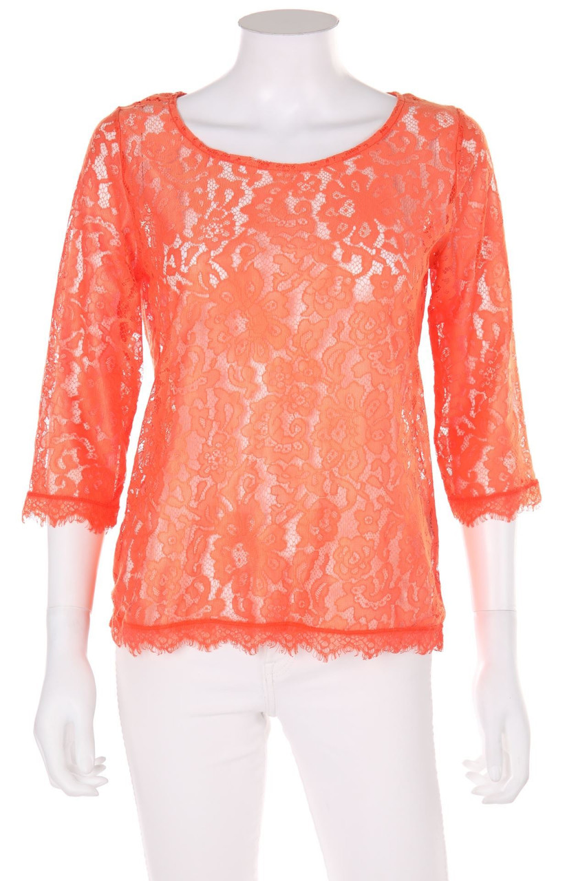 LINDEX - 3/4-Sleeve Shirt, Lace - M