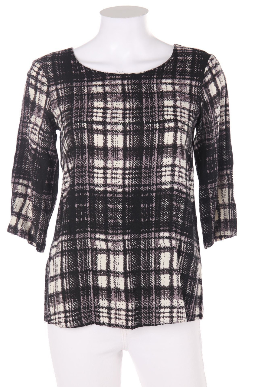 soyaconcept - Bluse mit 3/4-Ärmel mit Karo-Muster - S