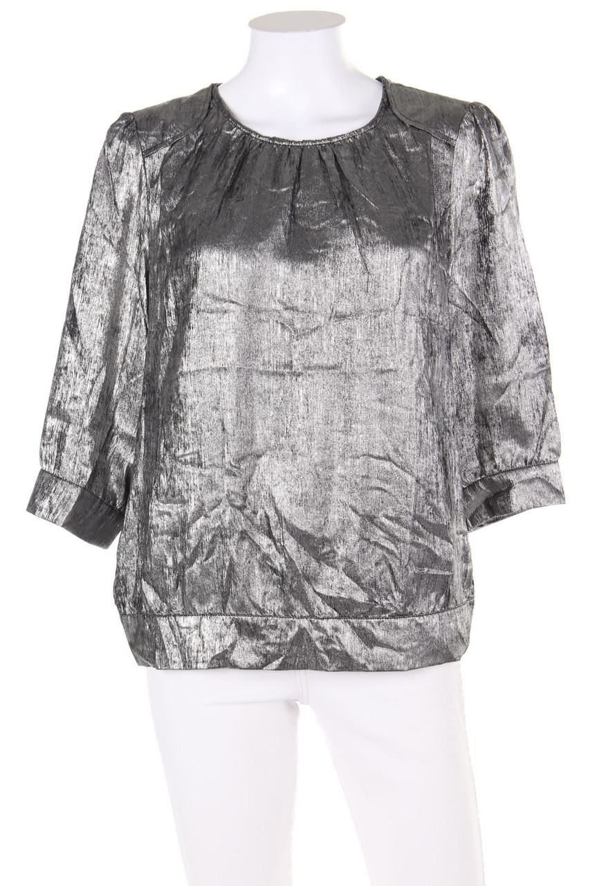 promod - Metallic-Bluse mit 3/4-Ärmel - D 40