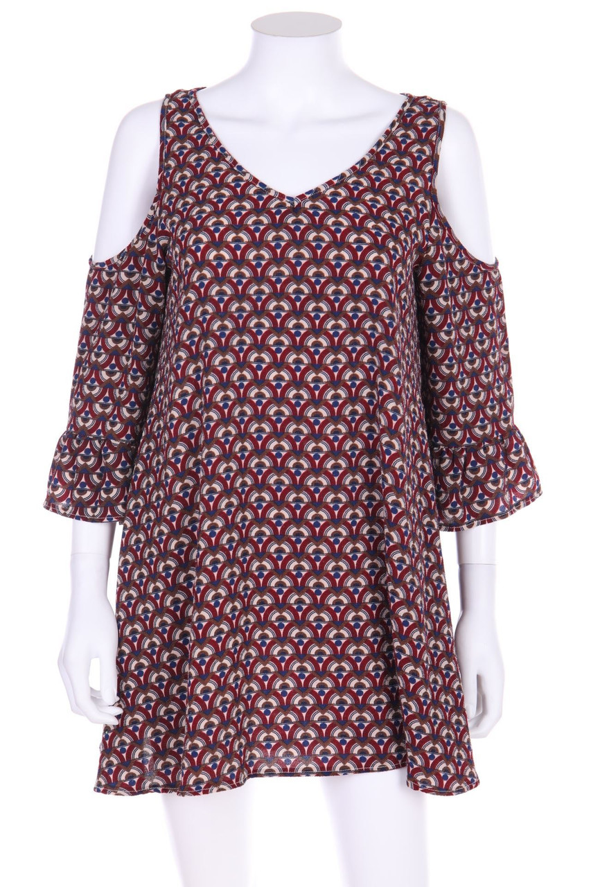 AX Paris - Print-dress with Cut-outs - D 38