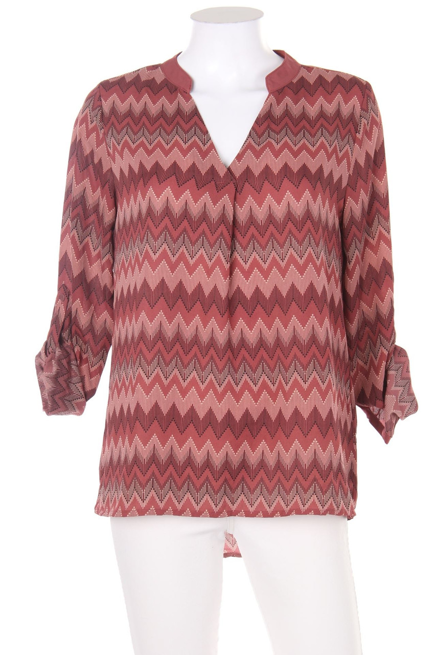 AMISU - Print-Bluse mit Roll-up-Manschette - XS