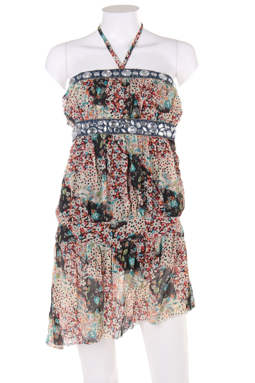 JAUNE ROUGE - Neckholder Top with Jewelry Stones - M