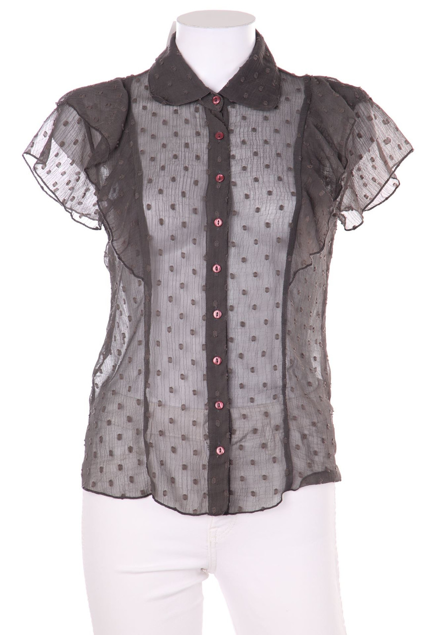 VERO MODA - Kurzarm-Bluse mit Punkten - M
