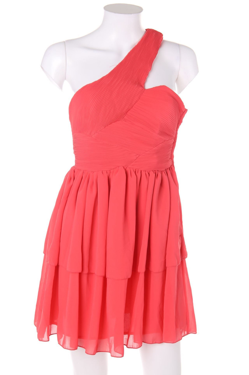 H&M - One Shoulder-Party-Kleid im Layer Look mit Raffungen - D 34