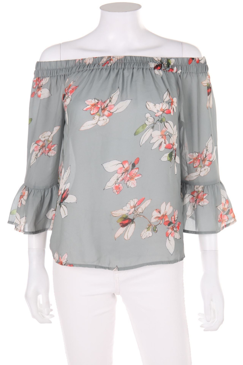 ONLY - Carmen-Bluse mit floralem Muster - D 38