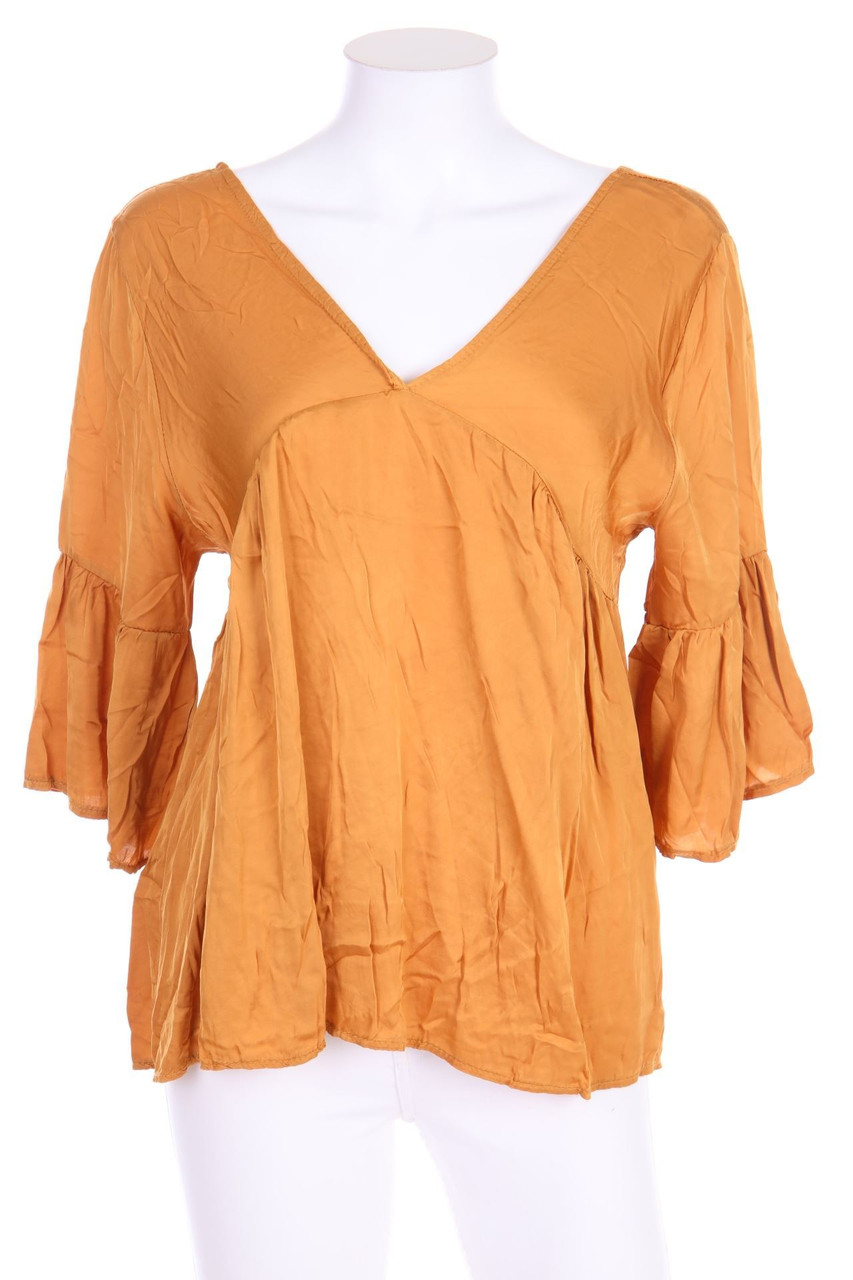 SECONDHAND - Volant-Bluse mit Seide - M