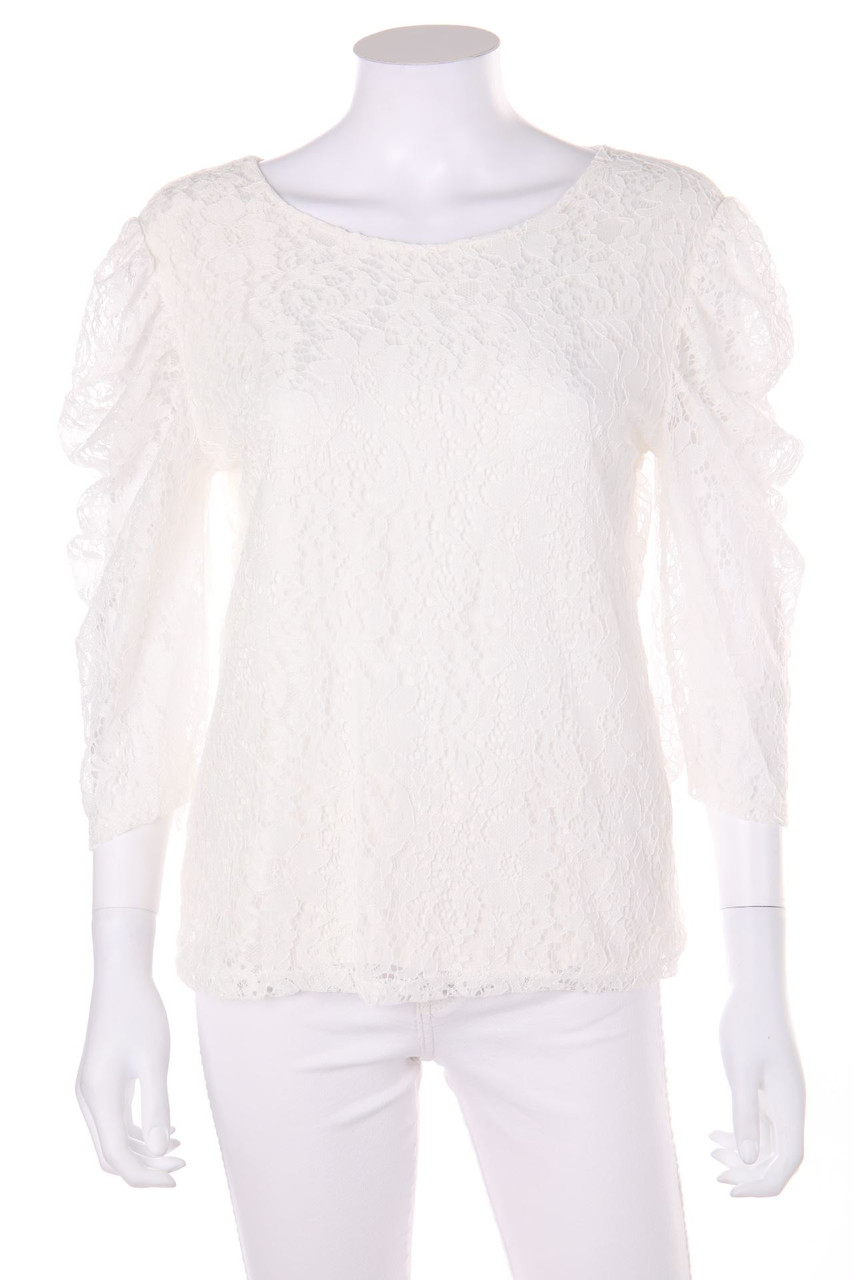 TODAY - Blouse with 3/4 Sleeve, Lace - M
