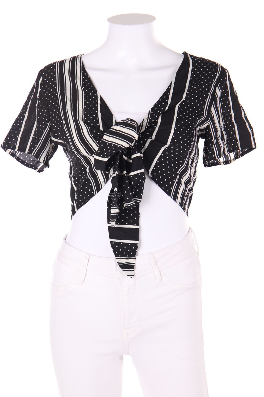 No Label - Blouse with Print to tie - S