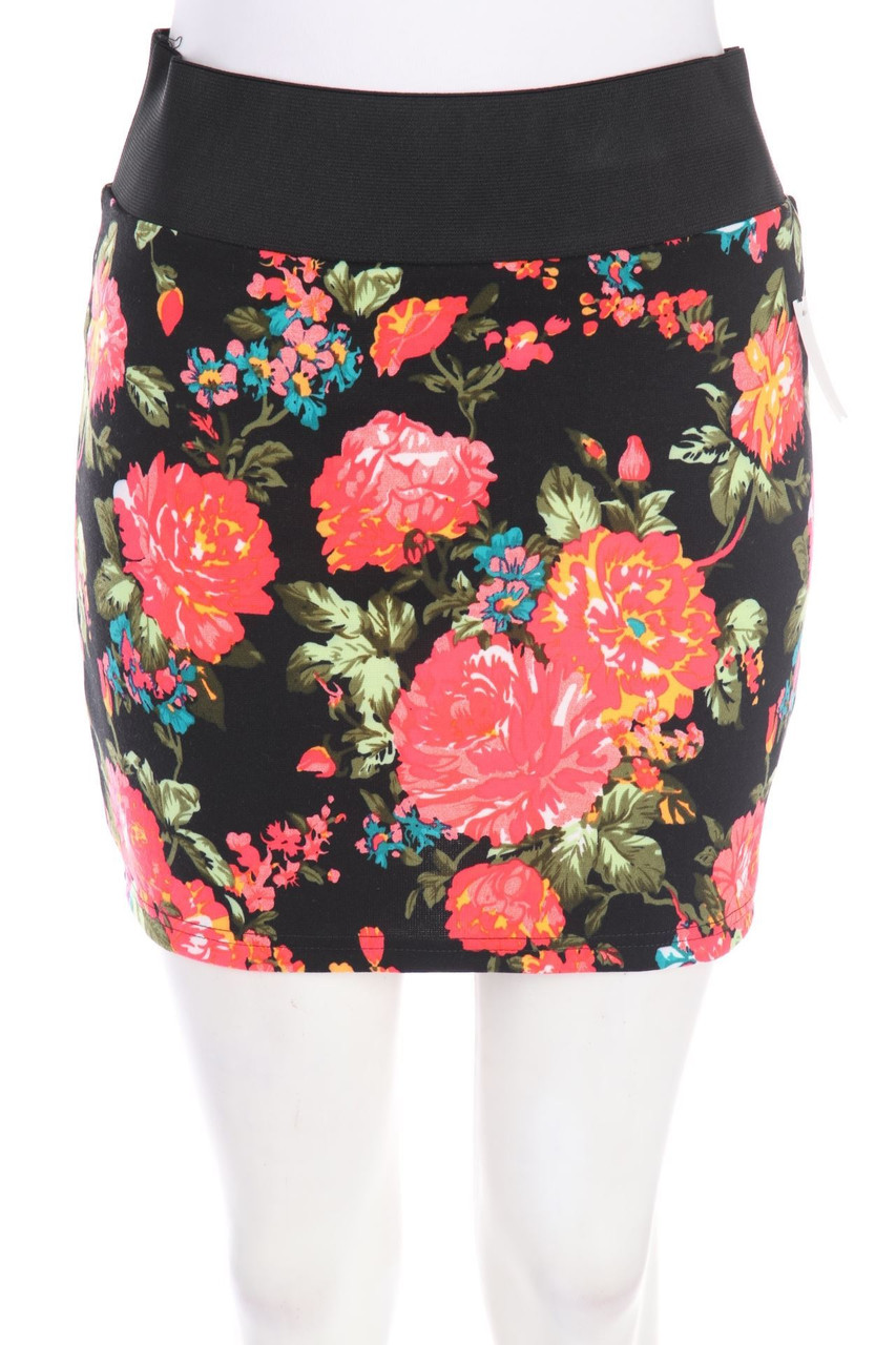 COLLOSEUM - Skirt with floral print - M