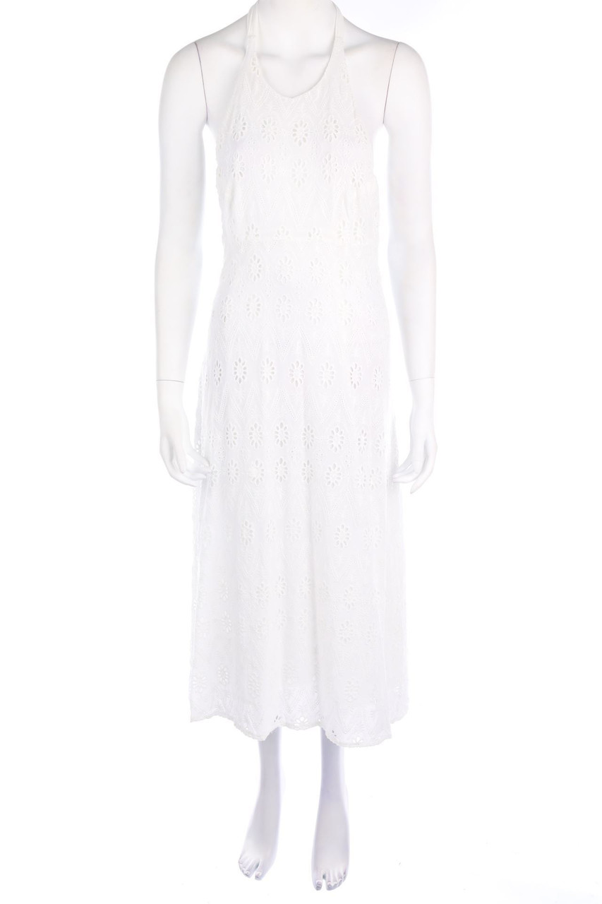 ZARA - Neckholder-Abendkleid aus Lochspitze - S