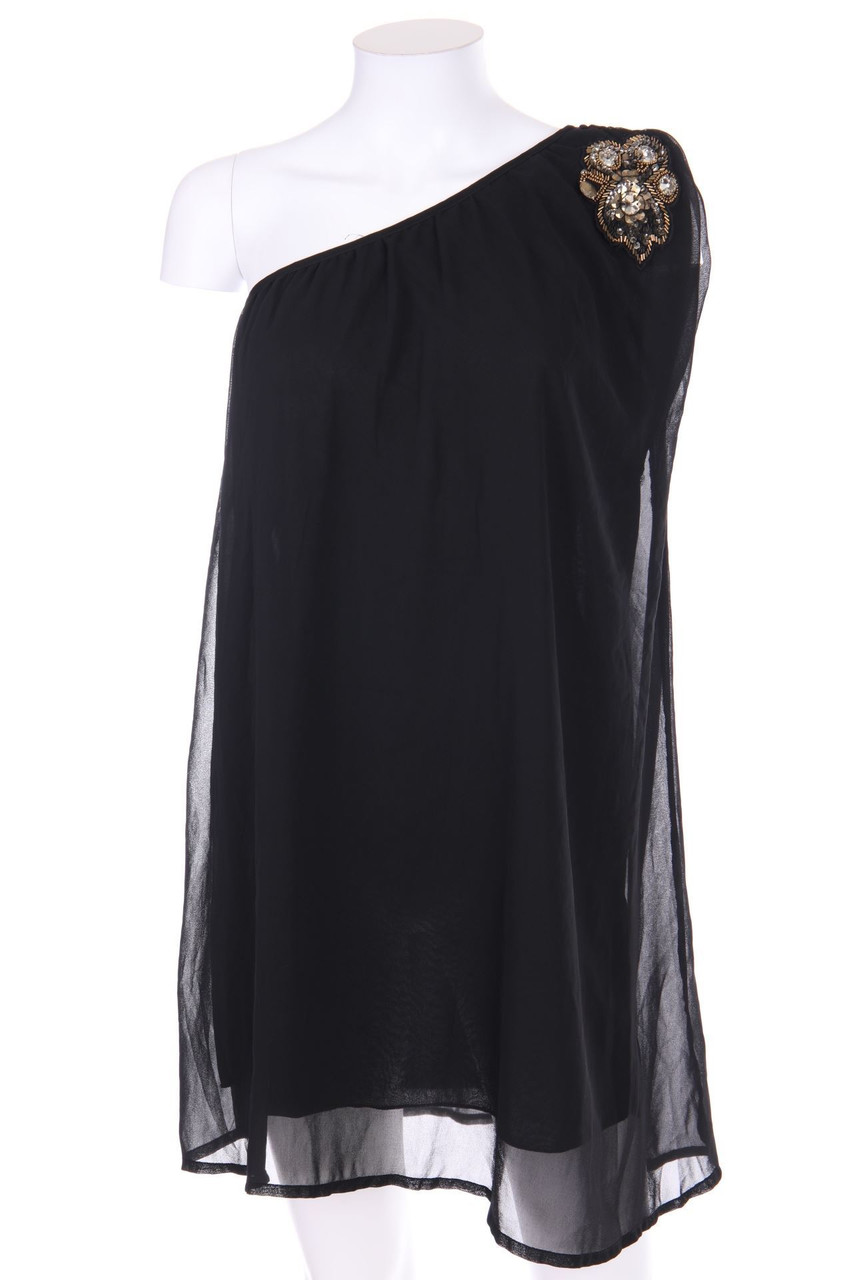 VERO MODA - Chiffon-One-Shoulder Kleid mit Applikationen - S