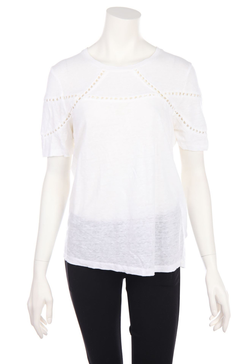 maje - Shirt, Linen with Cut-outs - D 40