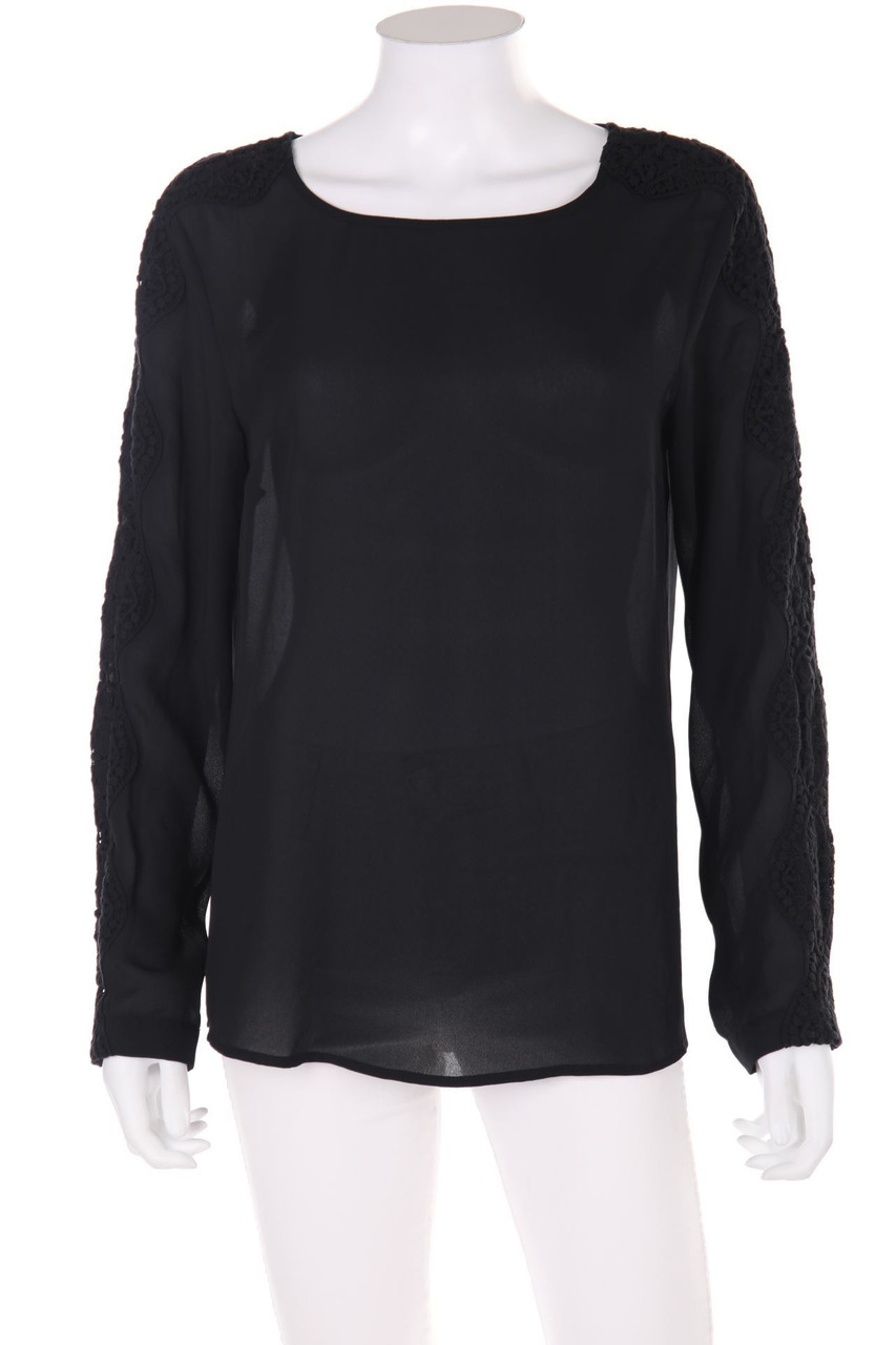 MORE & MORE - Blouse with Crochet Knit Details - D 38