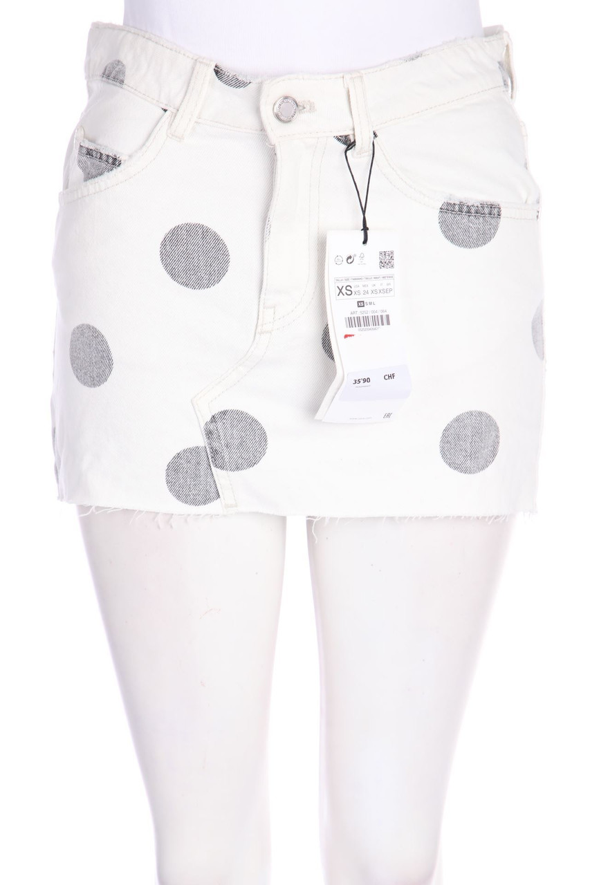 ZARA TRF - Denim Skirt with Dots - XS