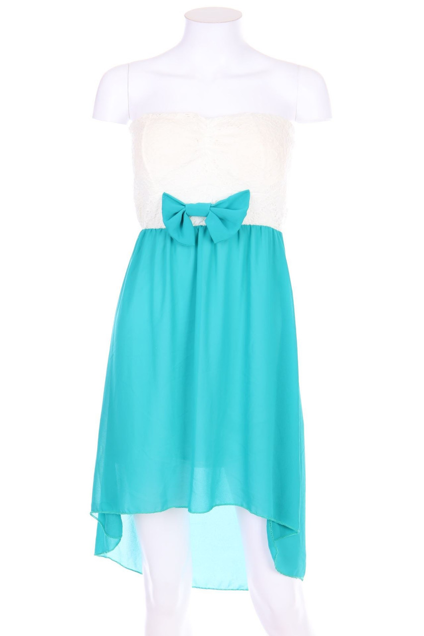 No Label - Bandeau-Dress with Crochet Knit Details - D 36