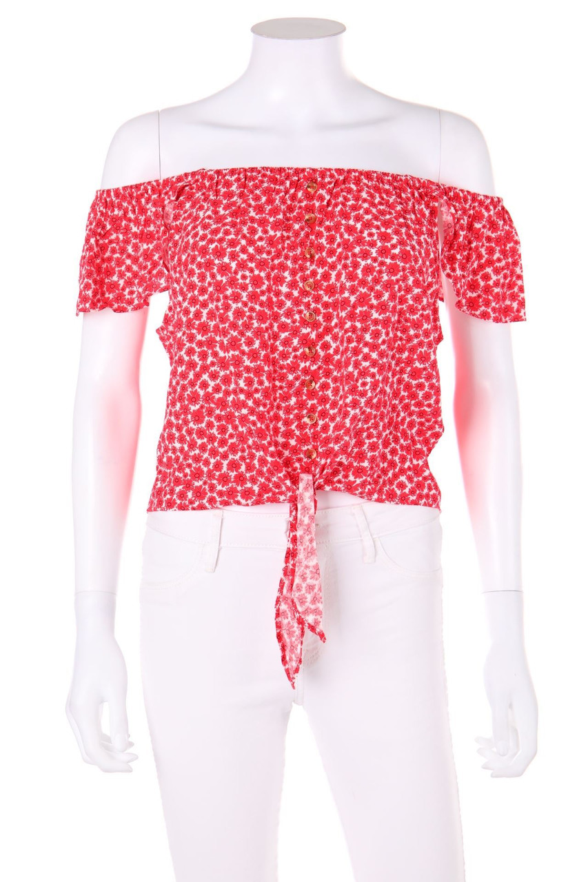 No Label - Carmen-Top with floral print - L