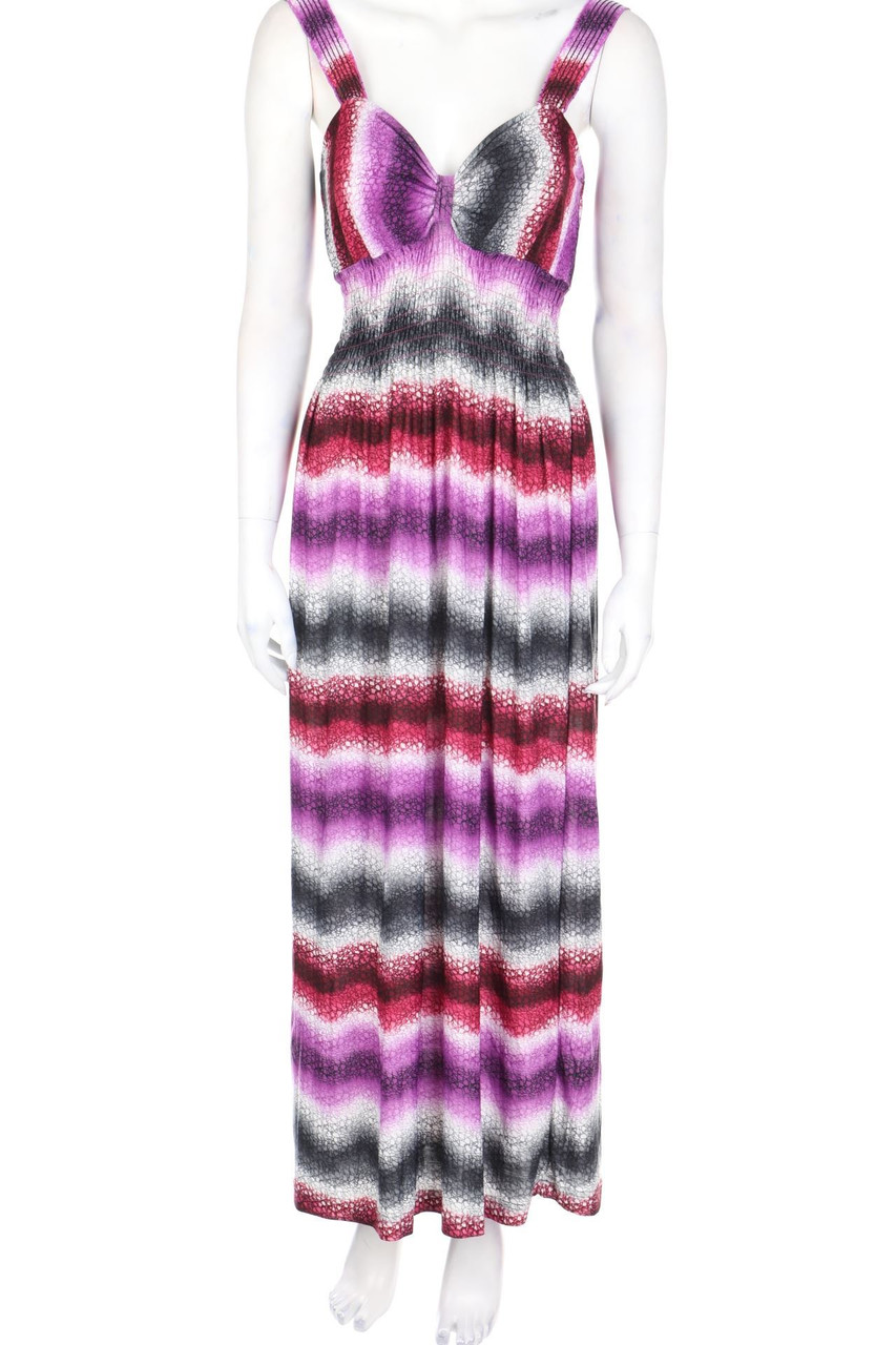 No Label - Maxi Dress with Print - D 38-40