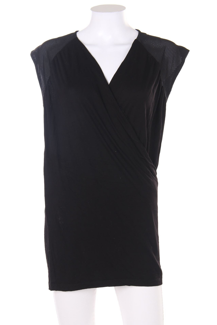 YAS - Blusentop mit Mesh-Einsatz - M