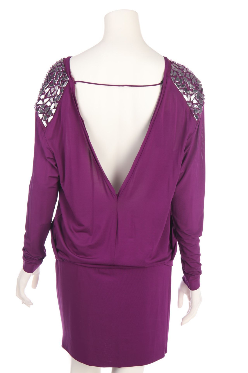 PINKO - Kleid mit Schmuckstein-Applikation - L