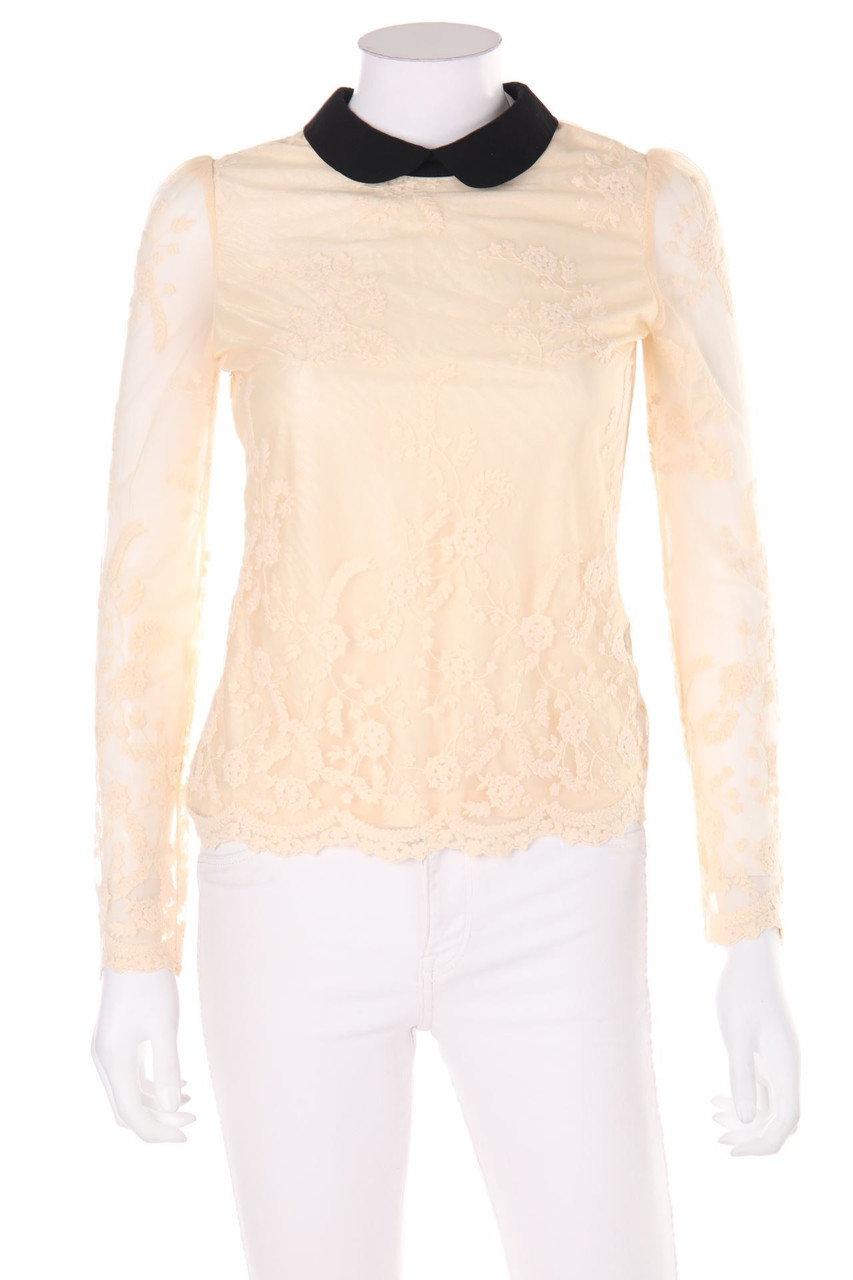 Five Plus - Blouse, Lace with Peter Pan Collar - S
