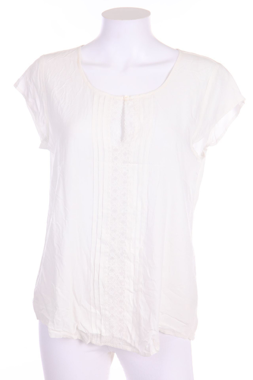 OPUS - Shortsleeve Blouse with Lace - D 38