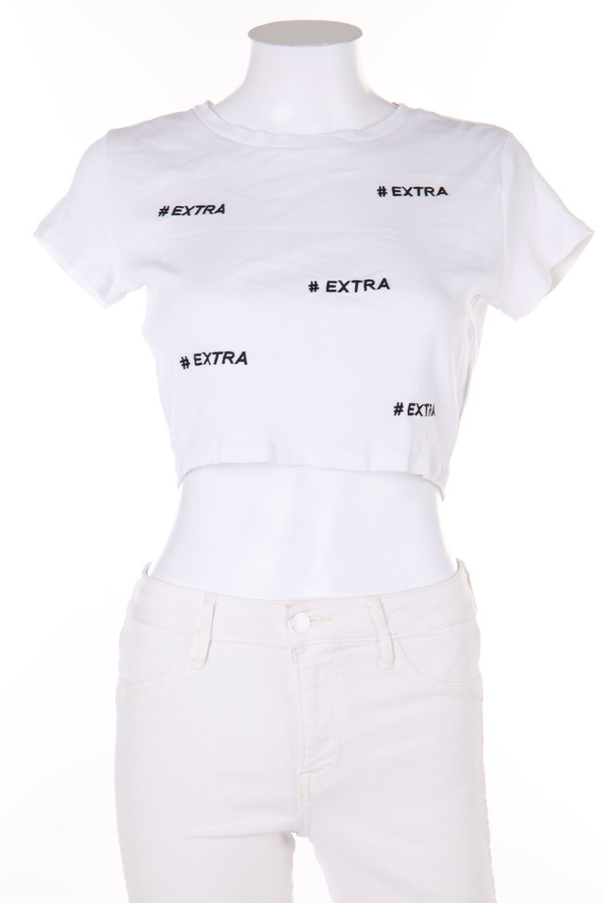 TALLY WEiJL - Cropped-Shirt with Embroideries - L