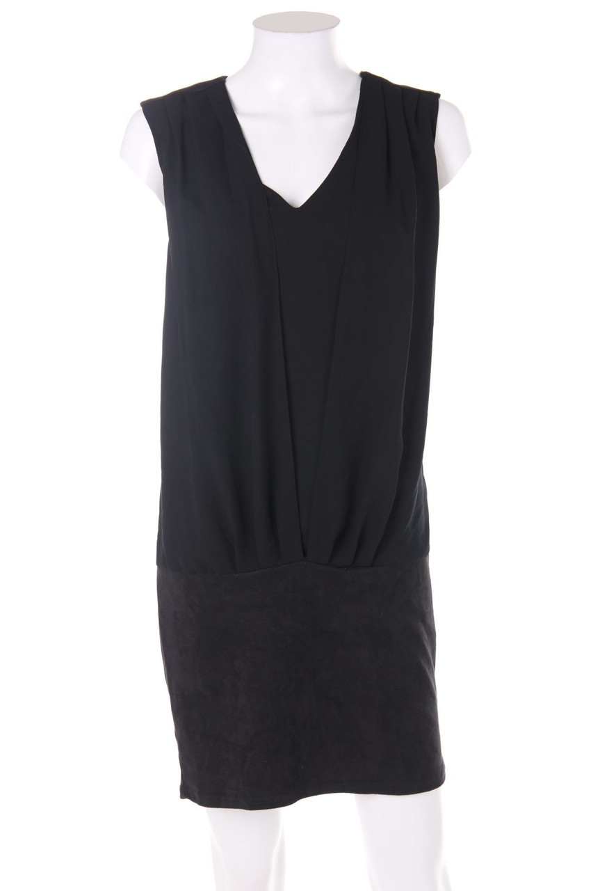 LENNY B. PARIS - Party-Kleid im Layer Look mit Kunstleder-Details - D 36