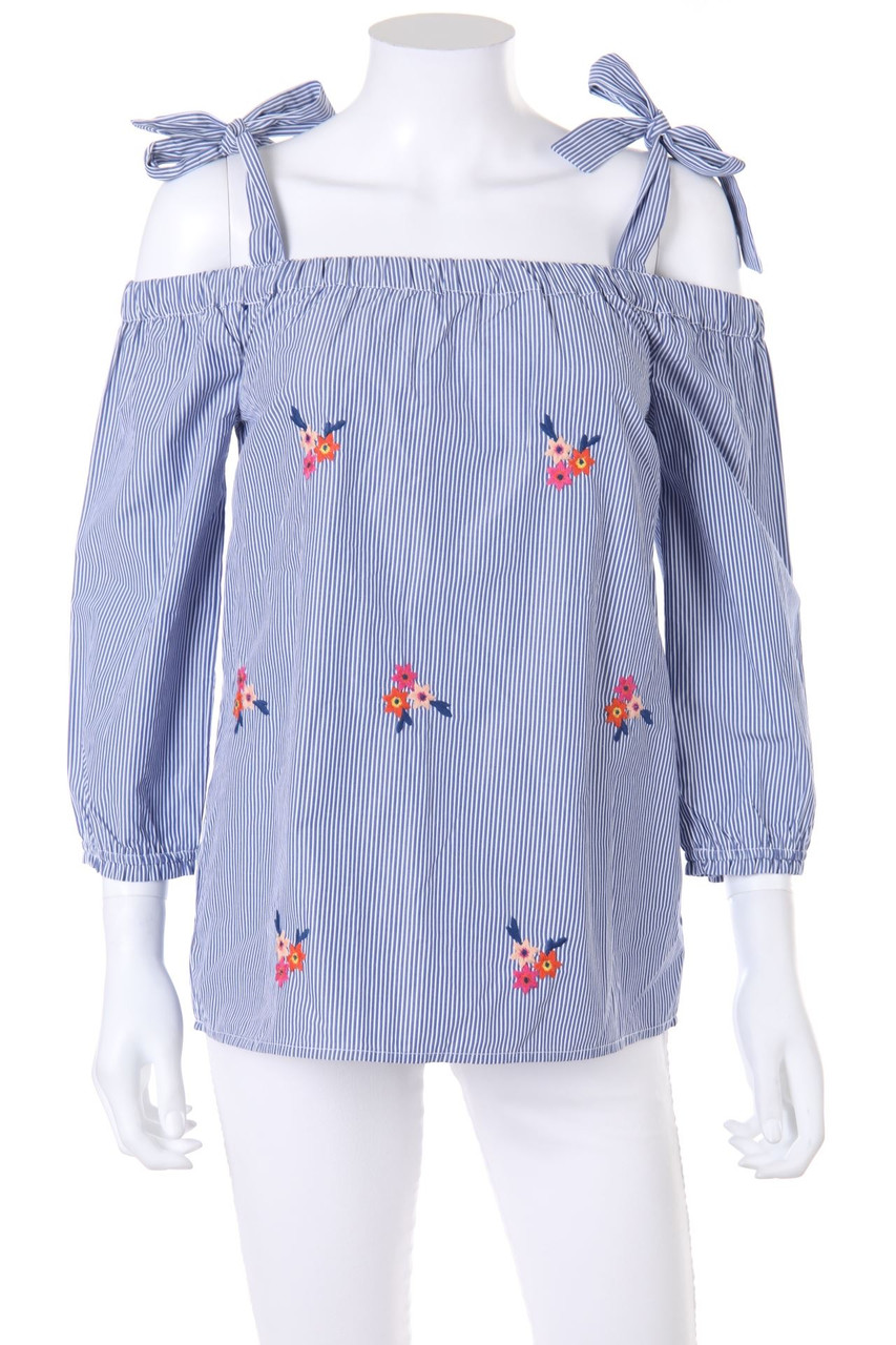 DOROTHY PERKINS - Träger-Carmen-Bluse mit Streifen - D 34