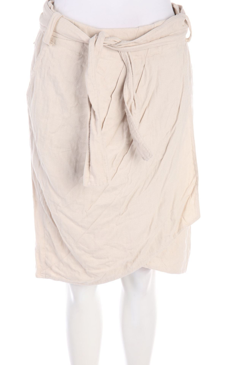 Max Mara - Rock aus Leinen-Mix in Wickel-Optik - D 38