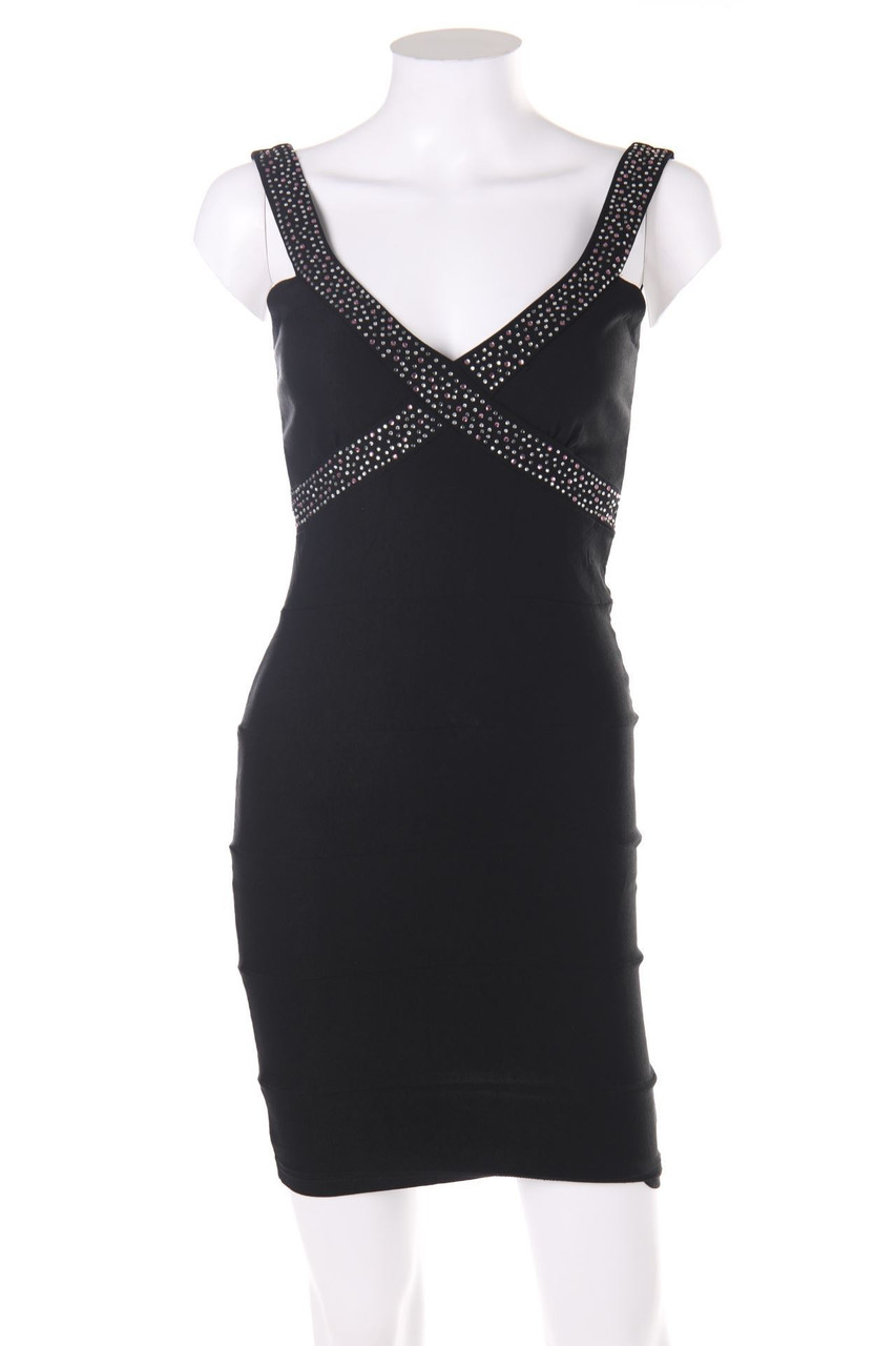 AMISU - Party-Kleid mit Strass-Steinen - D 34