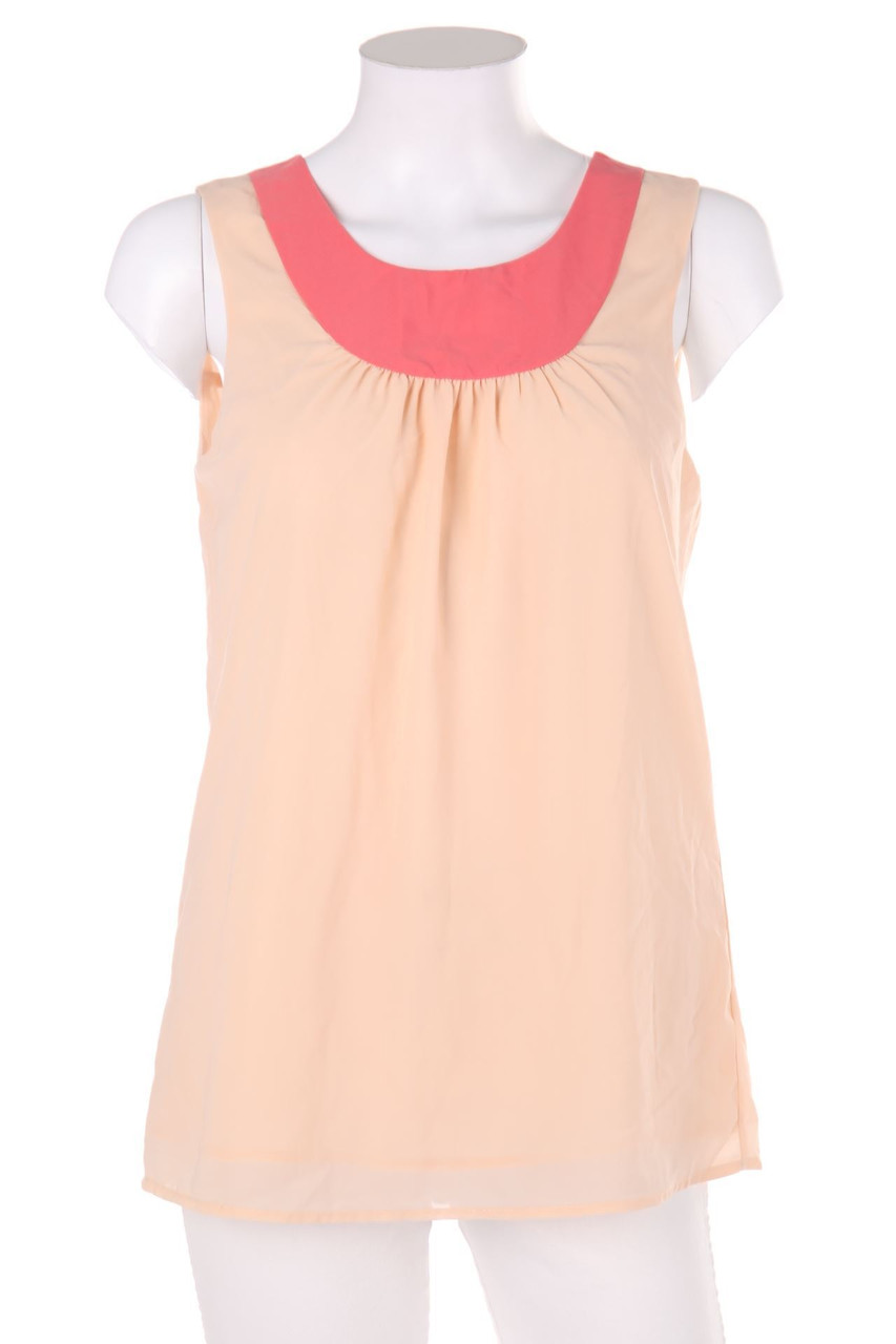 CAMAÏEU - Two Tone-Top mit Raffungen - D 36