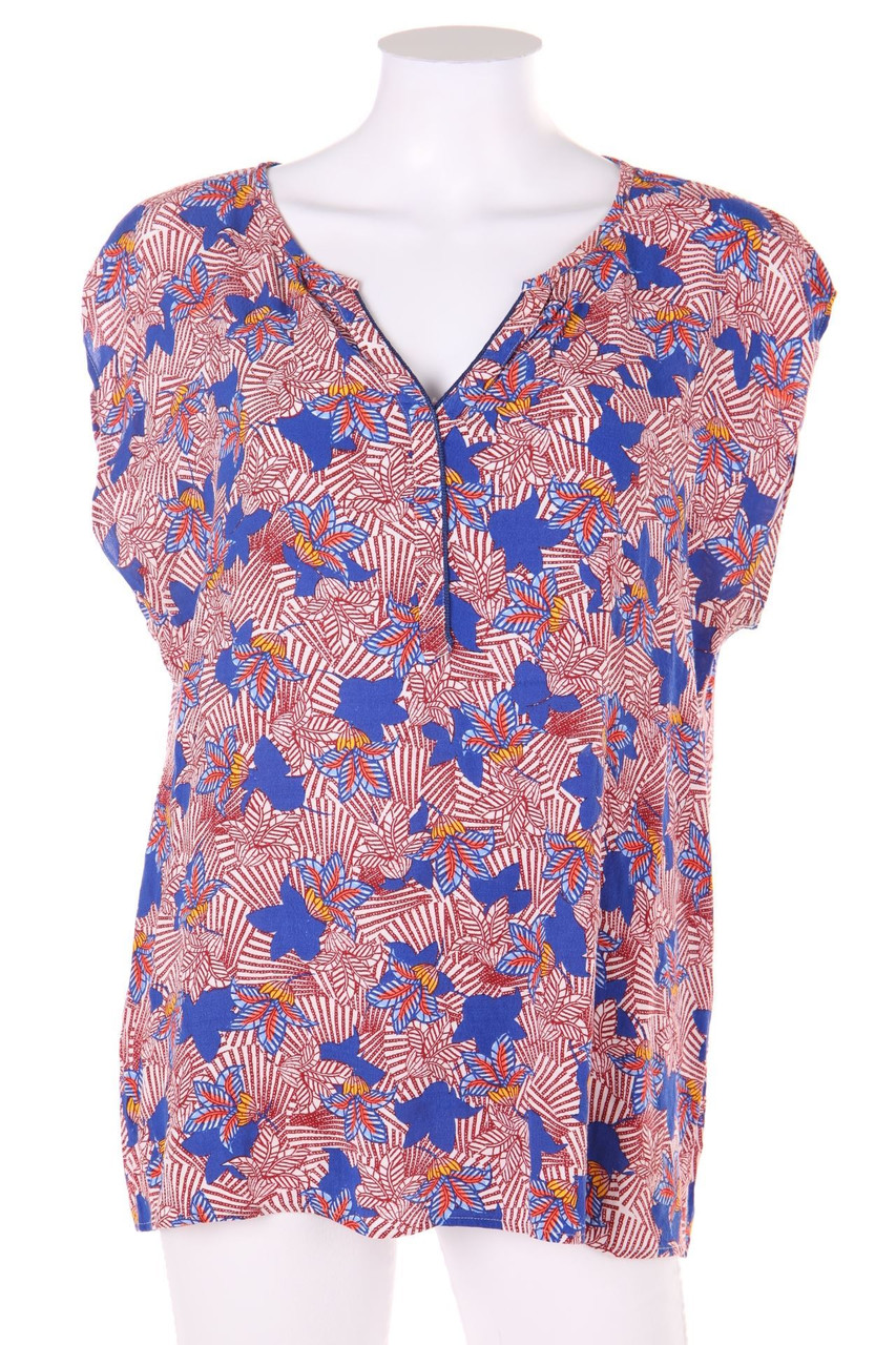 CAROLL - Kurzarm-Bluse mit floralem Muster mit Batwing-Ärmeln - D 44
