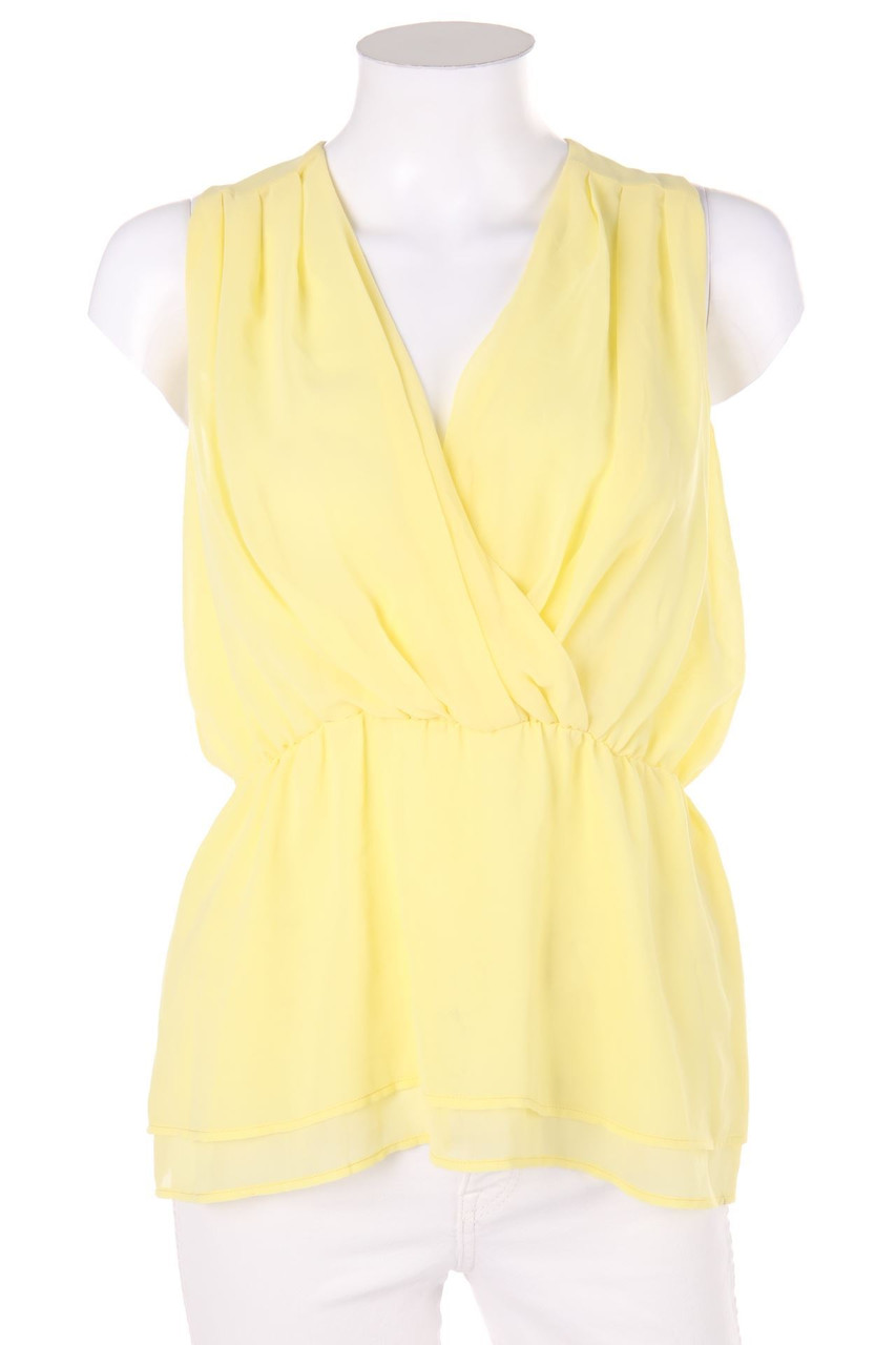 SECONDHAND - Blouse Top with Deep Plunge Neckline - D 36