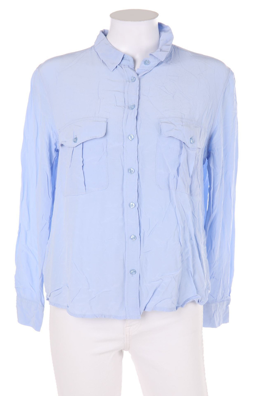 MANGO - Hemd-Bluse aus Viskose mit aufgesetzten Taschen - L