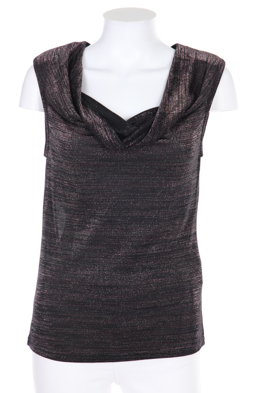 MORGAN - Metallic Top with Cowl Neck - XS