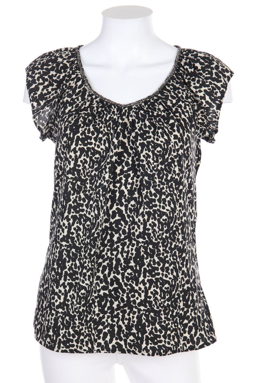 ONLY - Kurzarm-Bluse mit Print - D 34