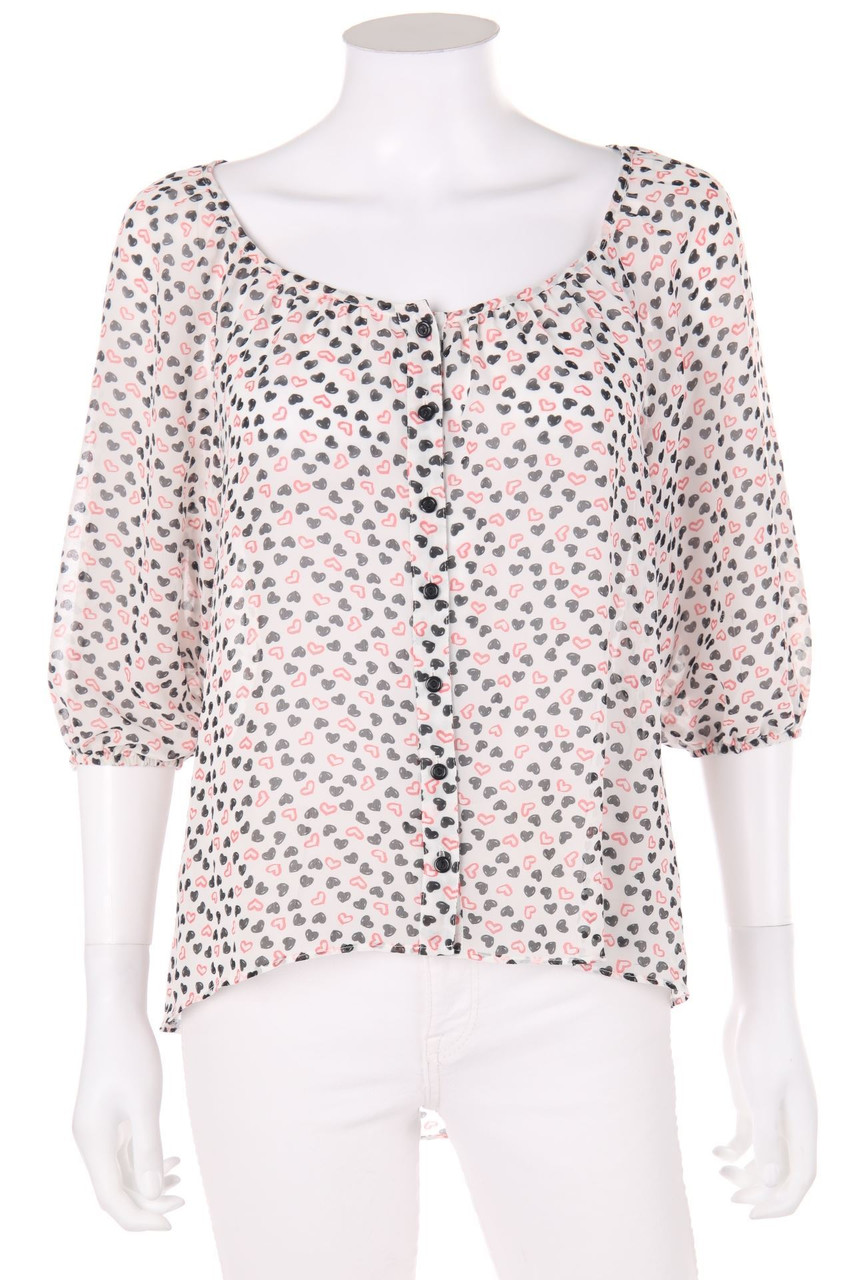 CLOCKHOUSE by C&A - Chiffon-Vokuhila-Bluse mit 3/4-Ärmel - M