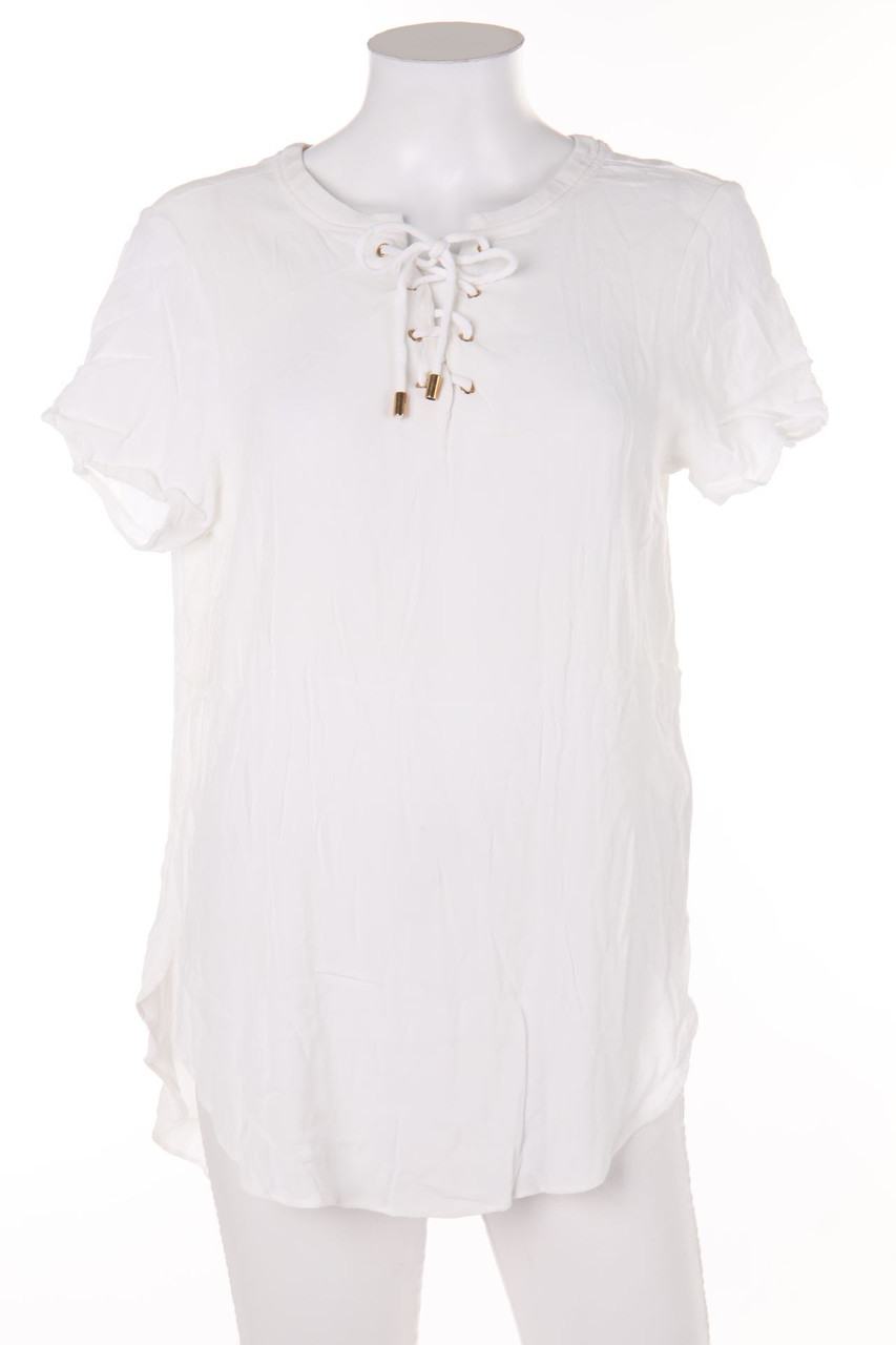 NEW LOOK - Kurzarm-Bluse mit Schnürung - D 40