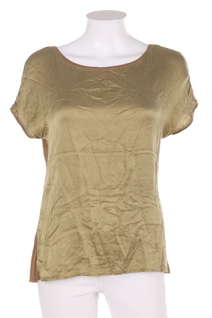 HALLHUBER - Two Tone-Shirt Blouse with Batwing Sleeves - D 38