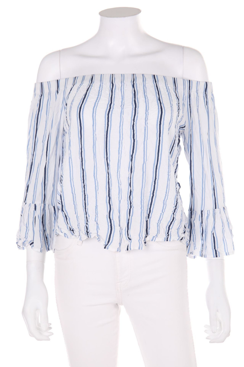 FOREVER 21 - Carmen-Bluse mit Streifen - M