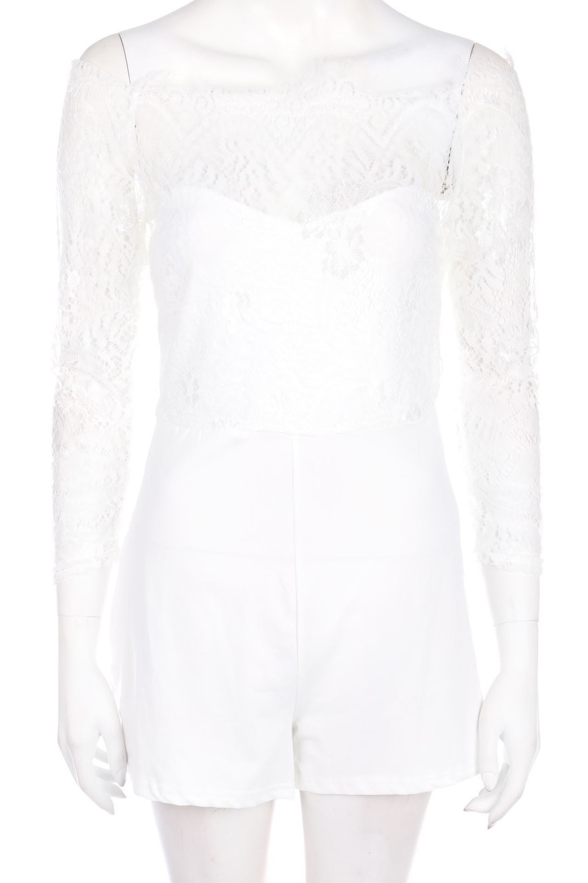 No Label - Carmen-dress with Lace Insert - M