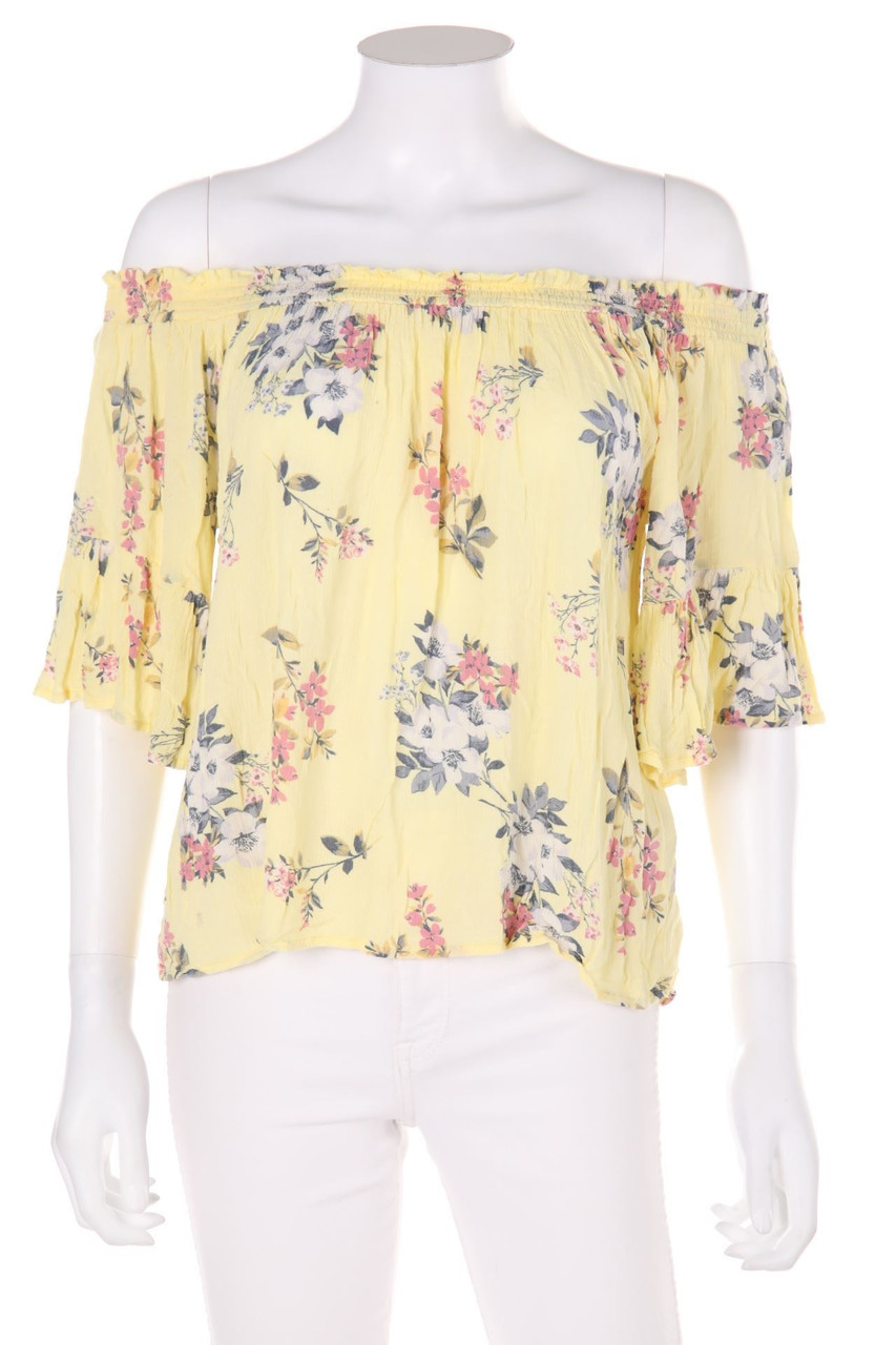 HOLLISTER - Carmen-Bluse mit floralem Muster - M