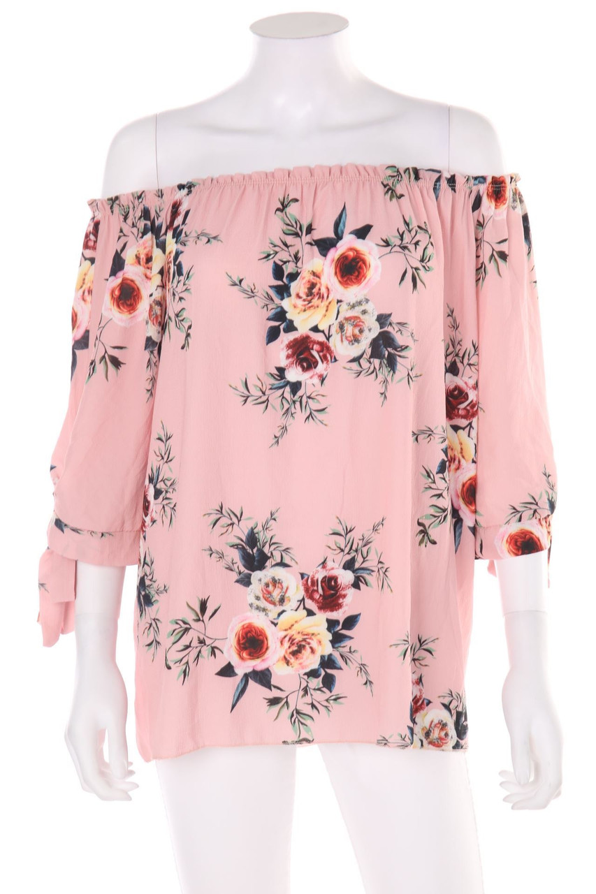 zebra - Off-the-shoulder blouse with floral print - L