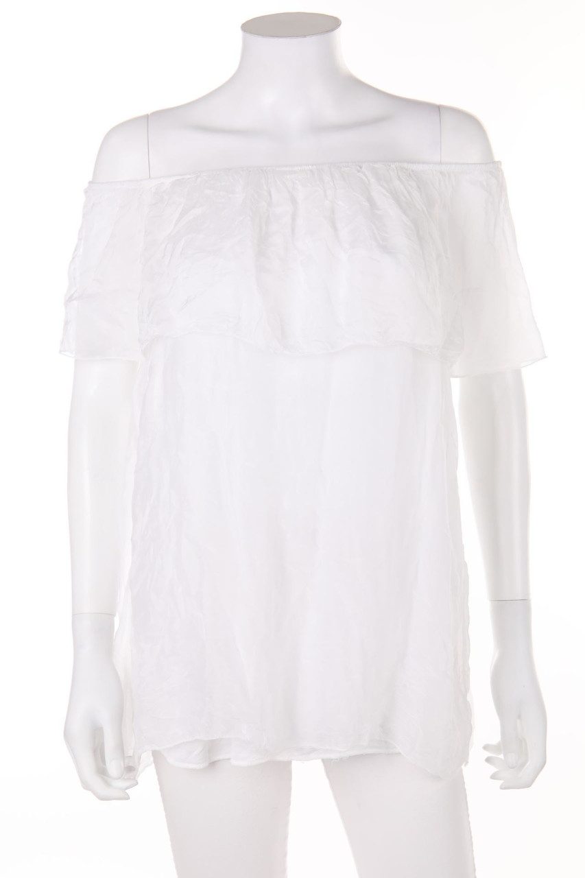 SECONDHAND - Blusentop mit Seide - M